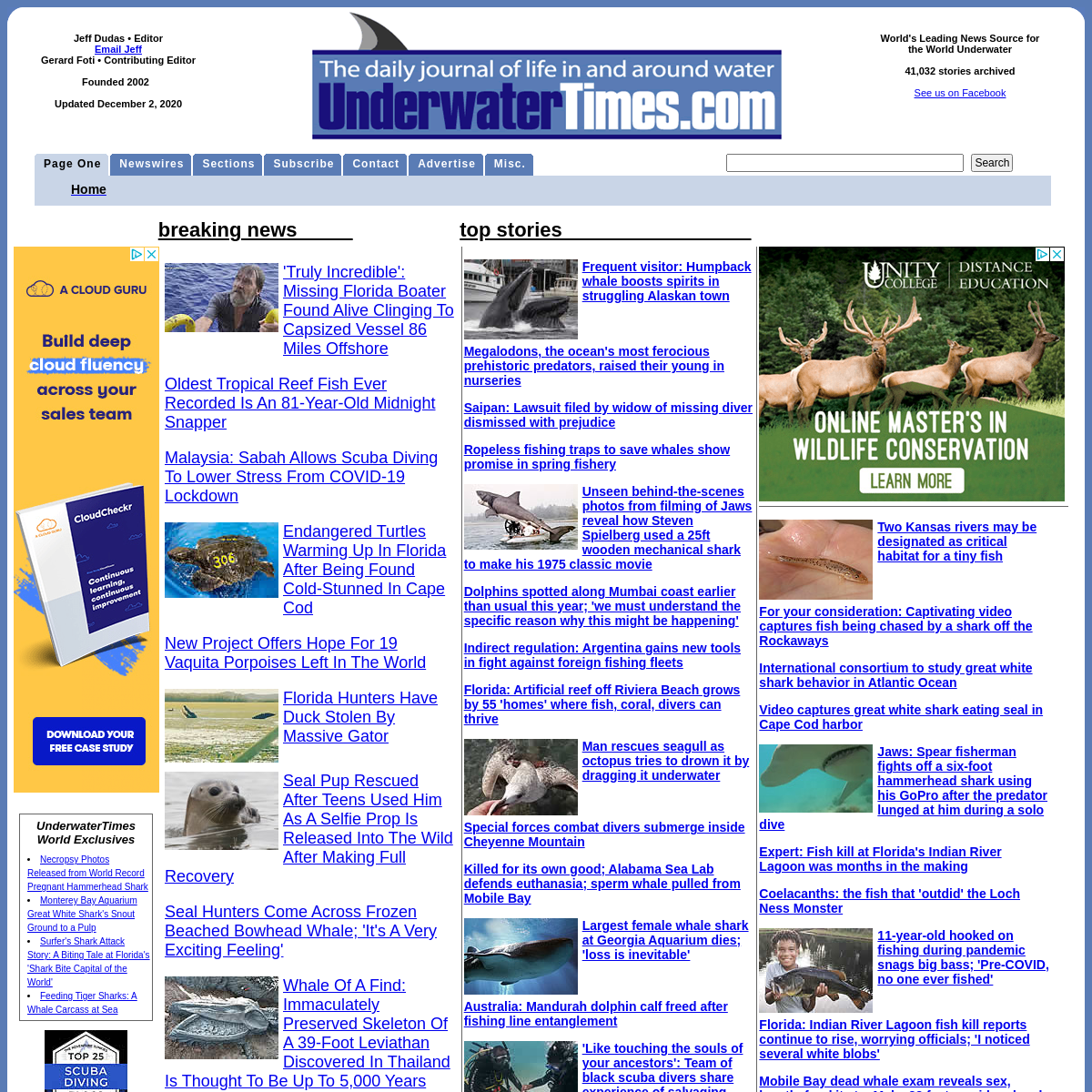 A complete backup of underwatertimes.com