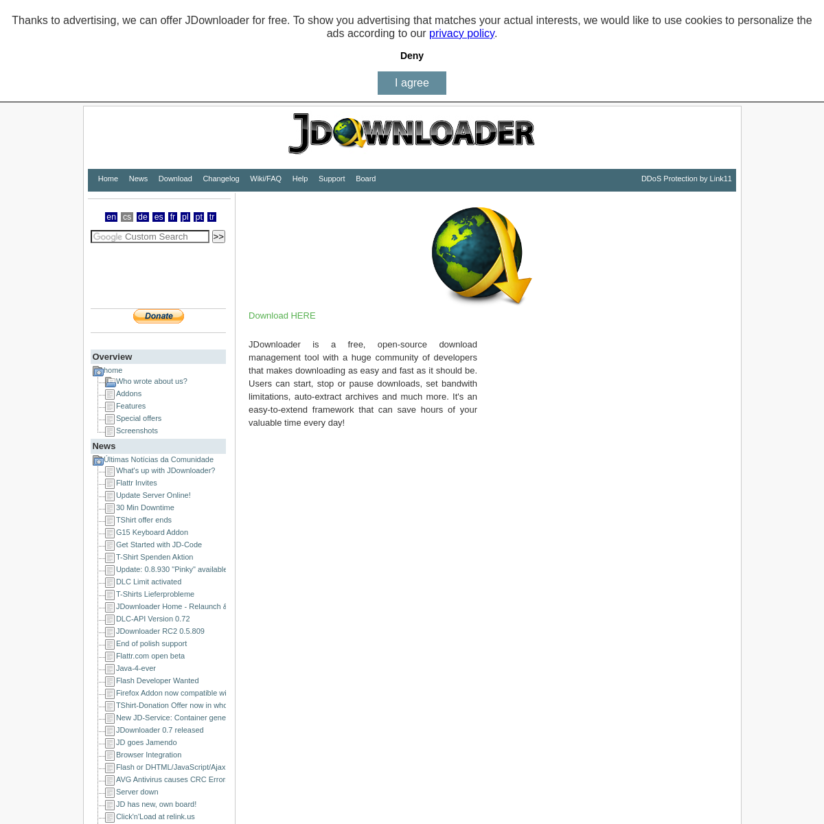 A complete backup of jdownloader.org