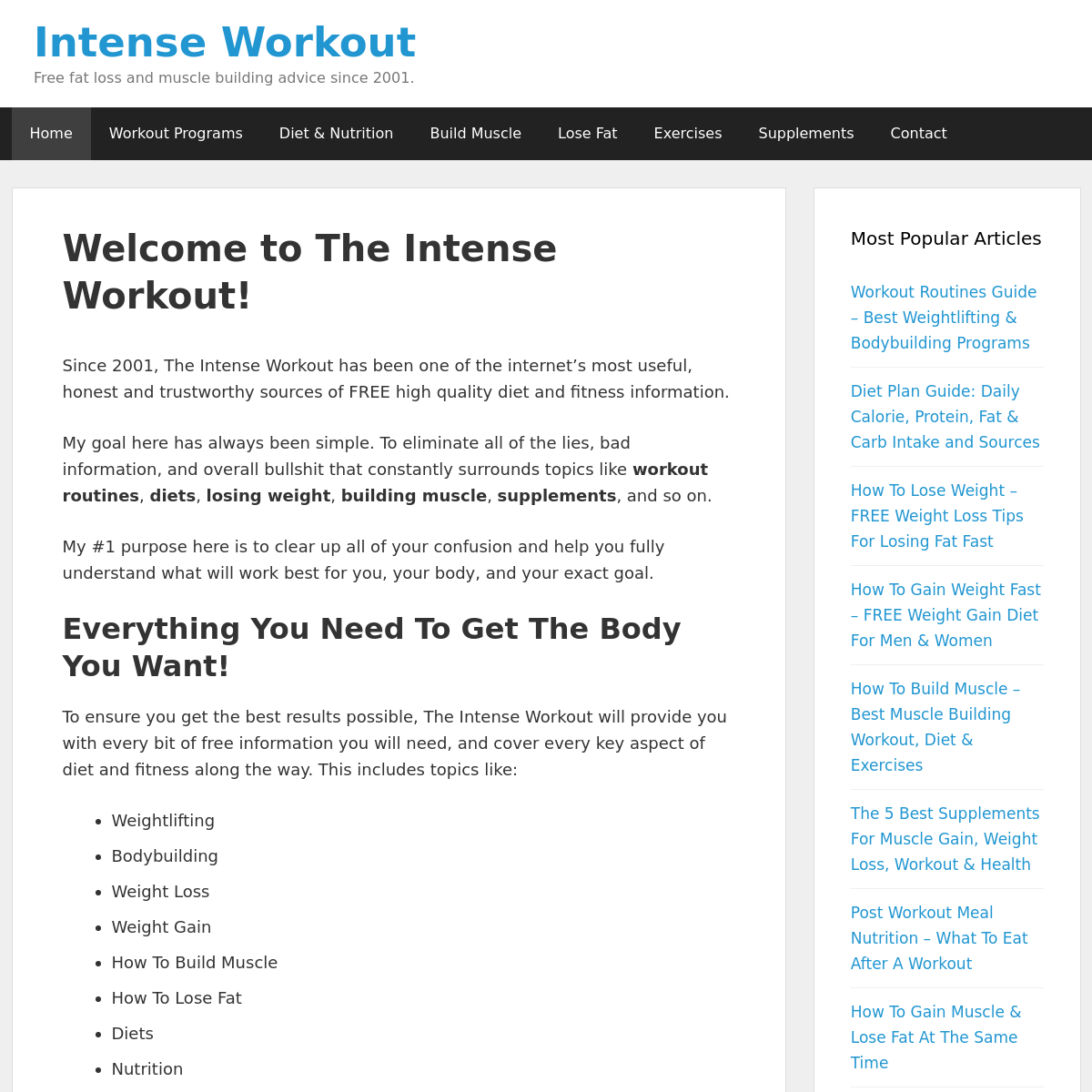 A complete backup of intense-workout.com