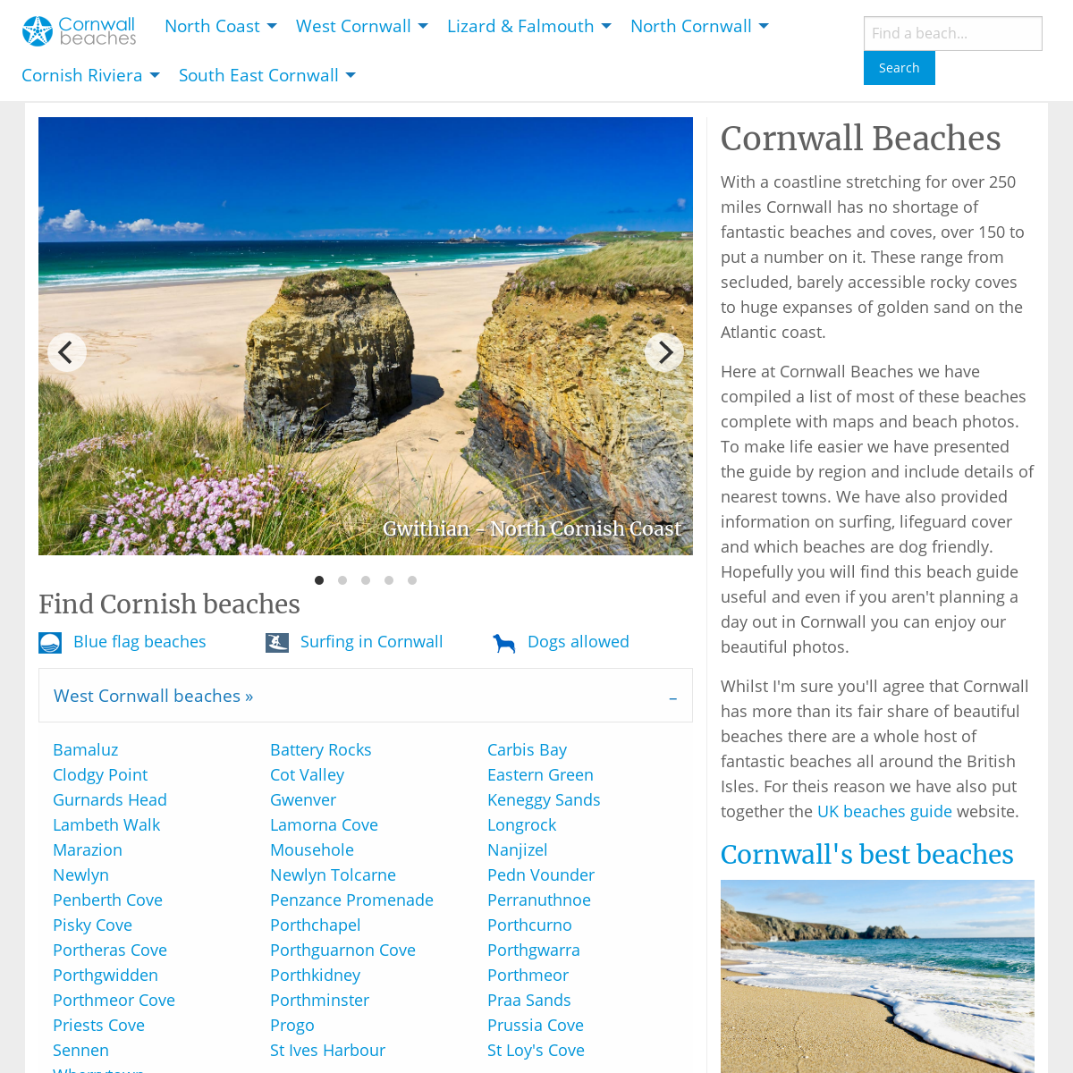 A complete backup of cornwall-beaches.co.uk