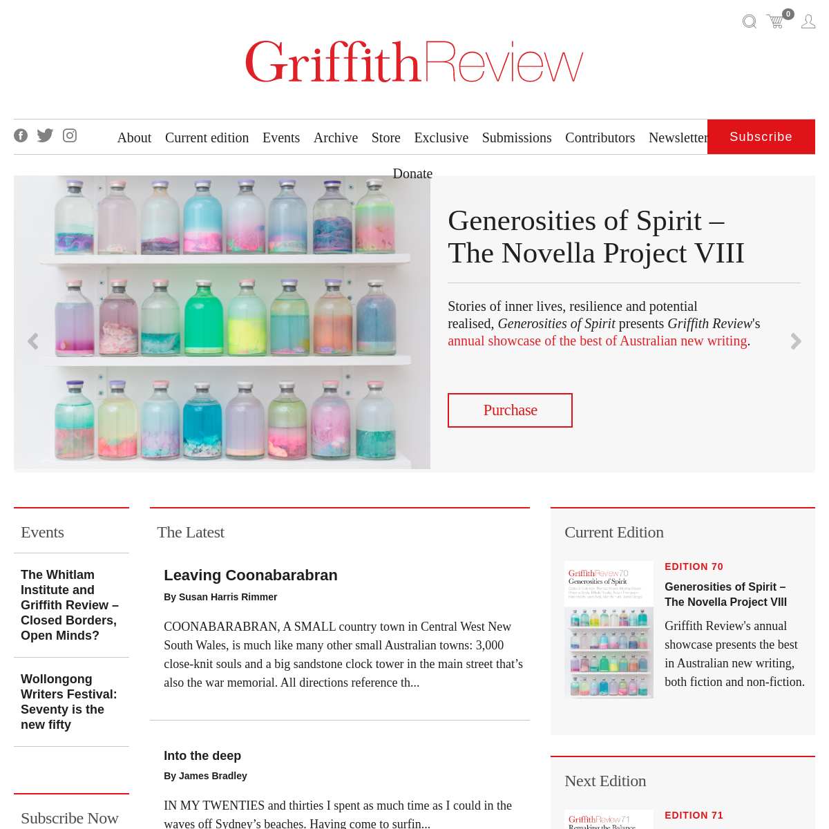 A complete backup of griffithreview.com
