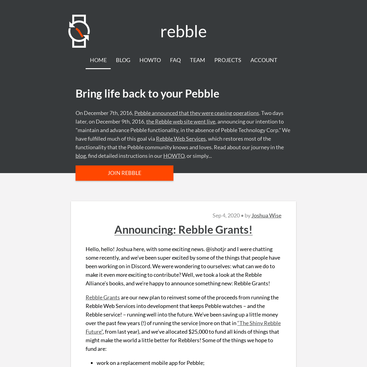 A complete backup of rebble.io