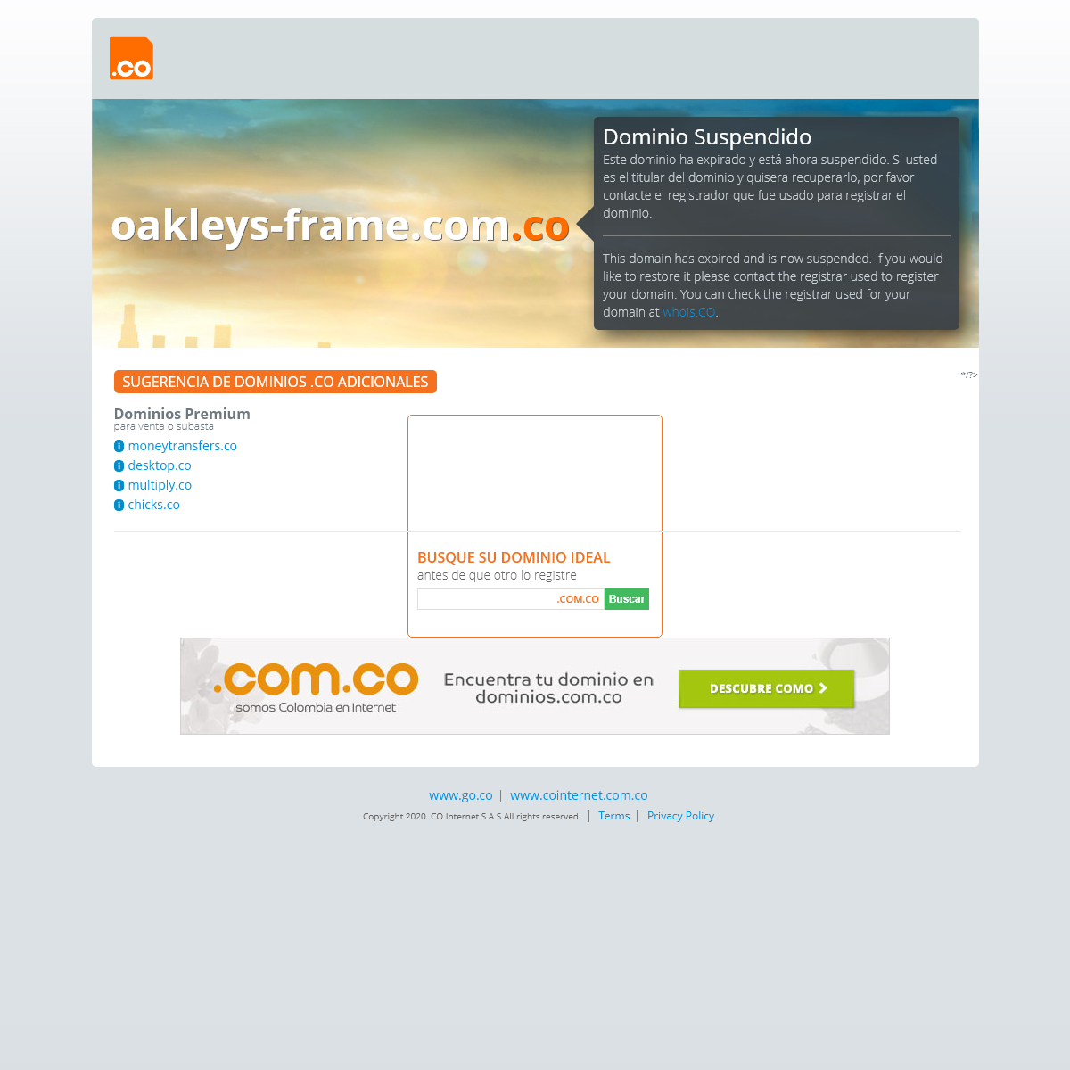A complete backup of oakleys-frame.com.co