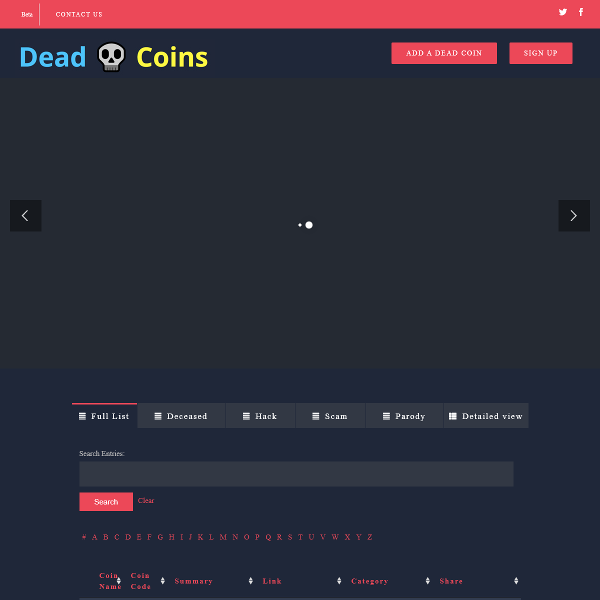A complete backup of deadcoins.com
