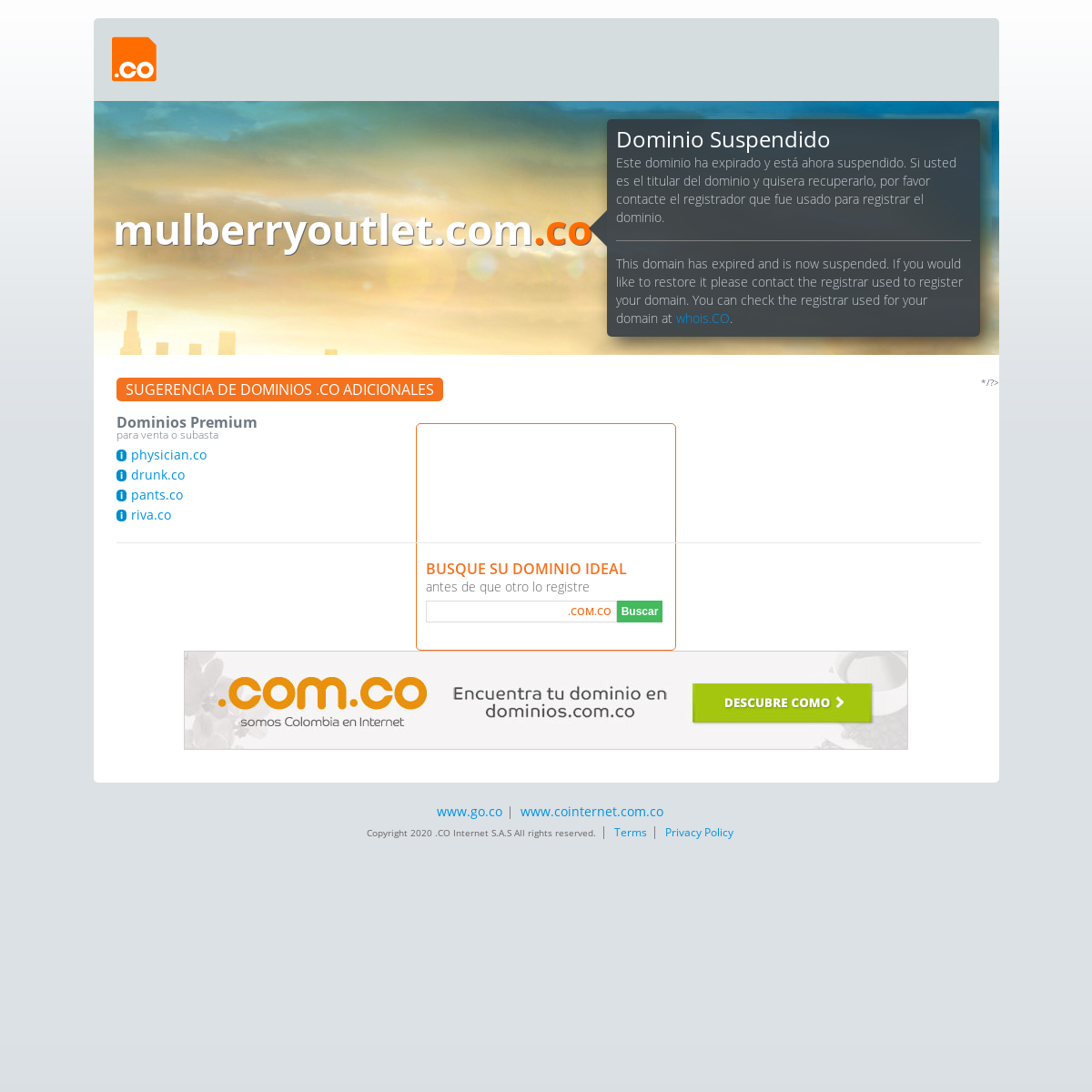 A complete backup of mulberryoutlet.com.co