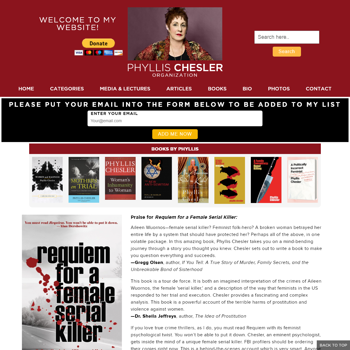 A complete backup of phyllis-chesler.com