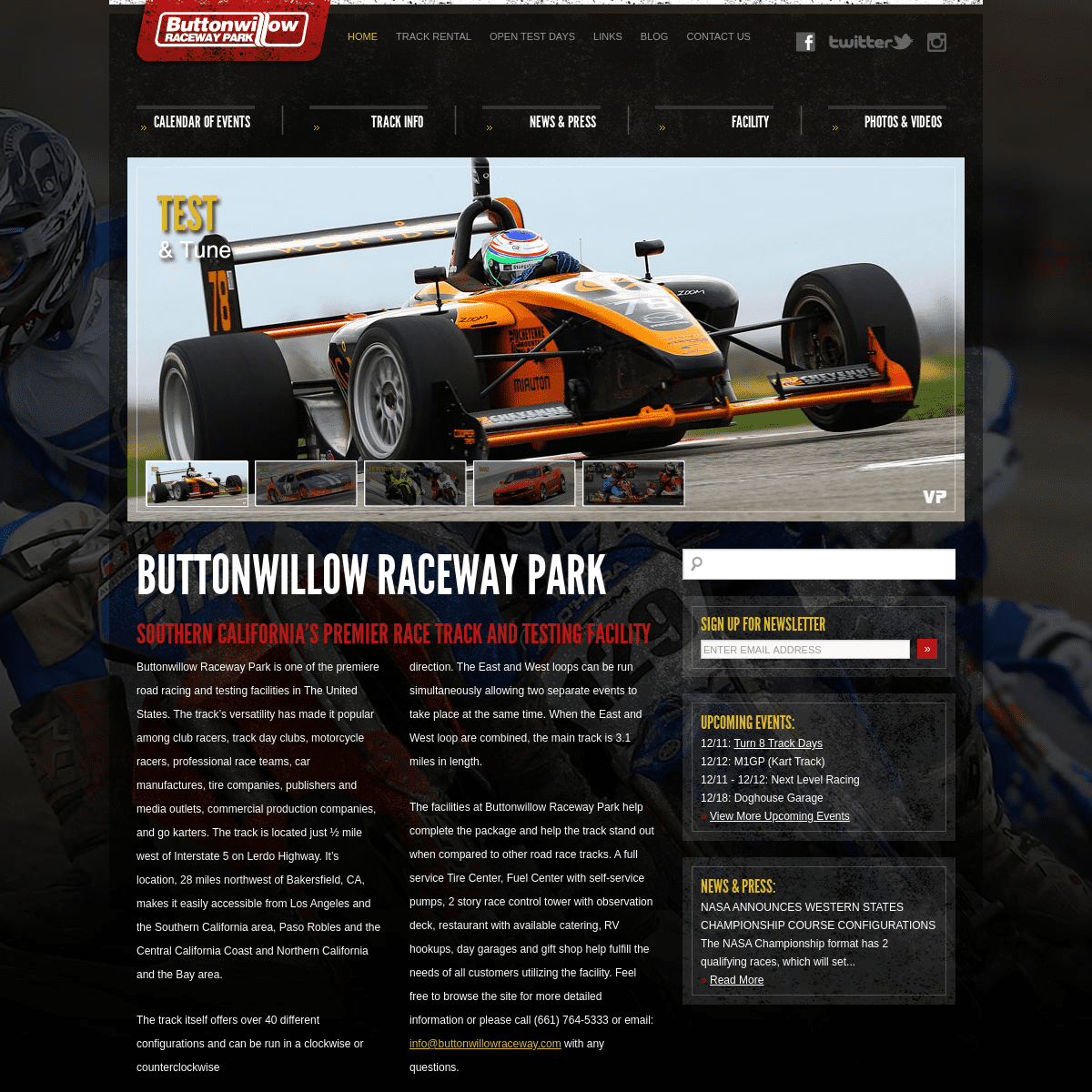 A complete backup of buttonwillowraceway.com