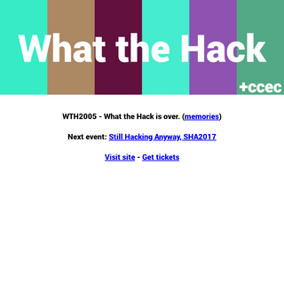 A complete backup of whatthehack.org