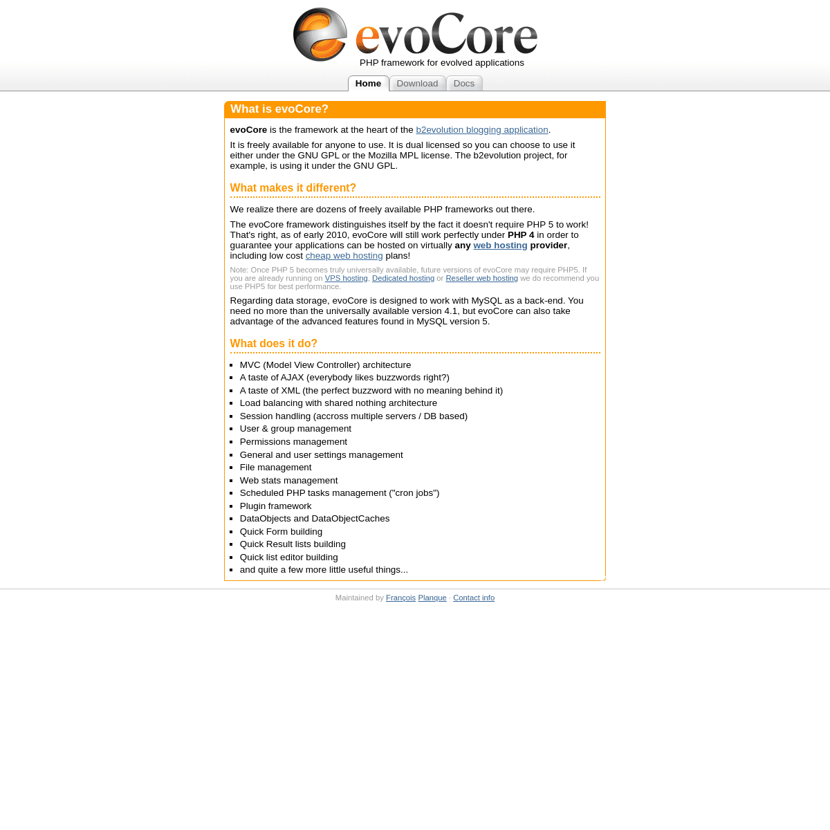 A complete backup of evocore.net