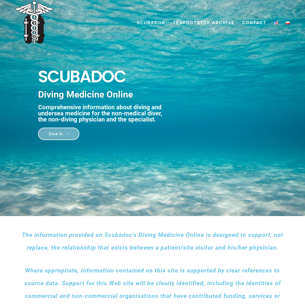 A complete backup of scuba-doc.com