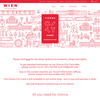 A complete backup of viennacitycard.at