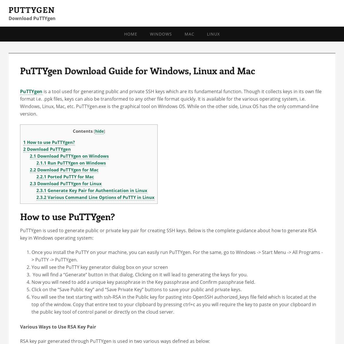 download putty and puttygen for windows 10