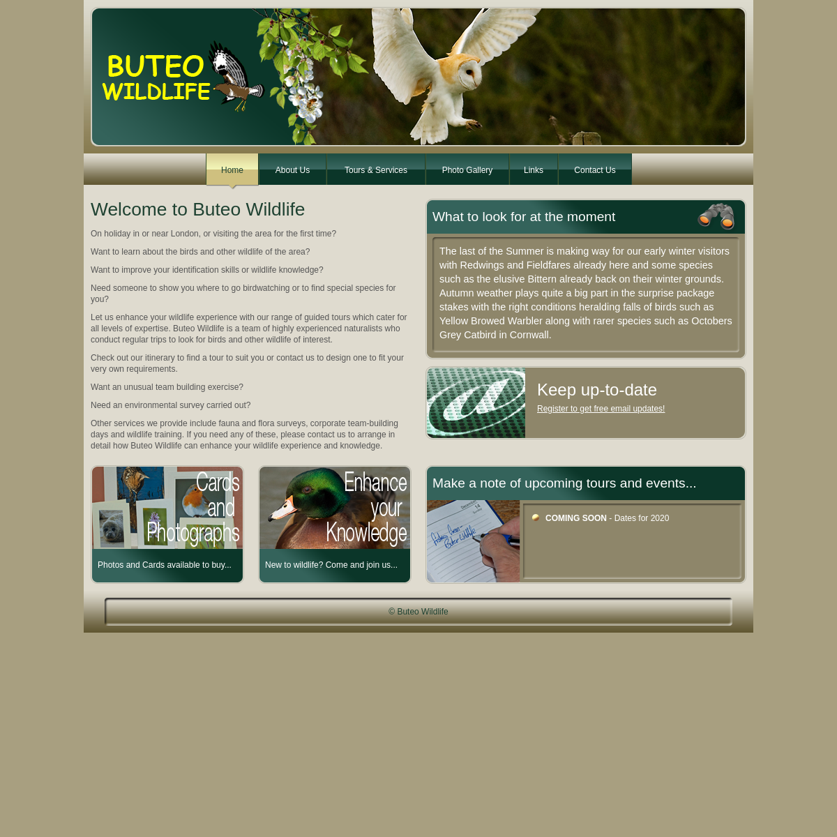A complete backup of buteowildlife.co.uk