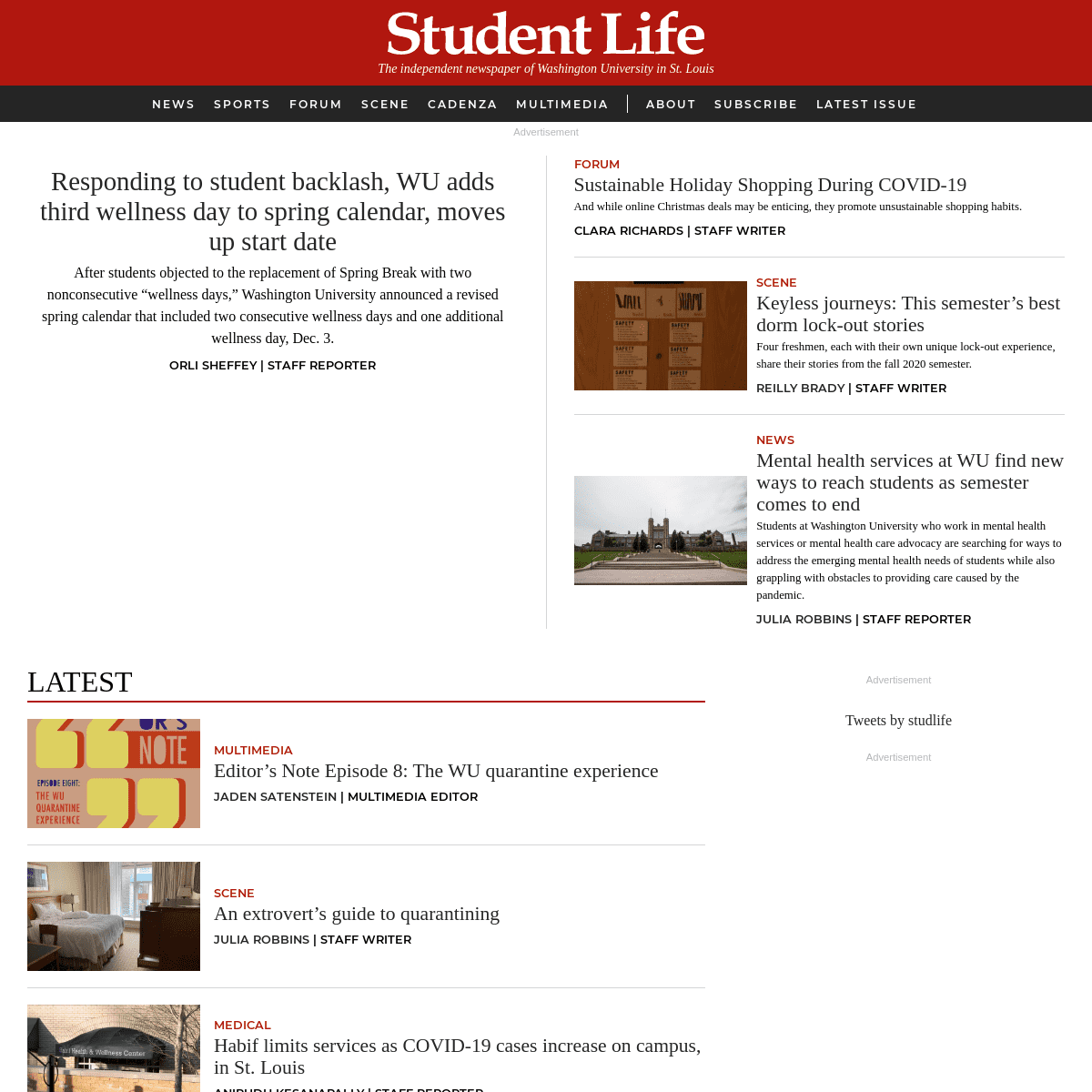 A complete backup of studlife.com