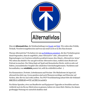 A complete backup of alternativlos.org