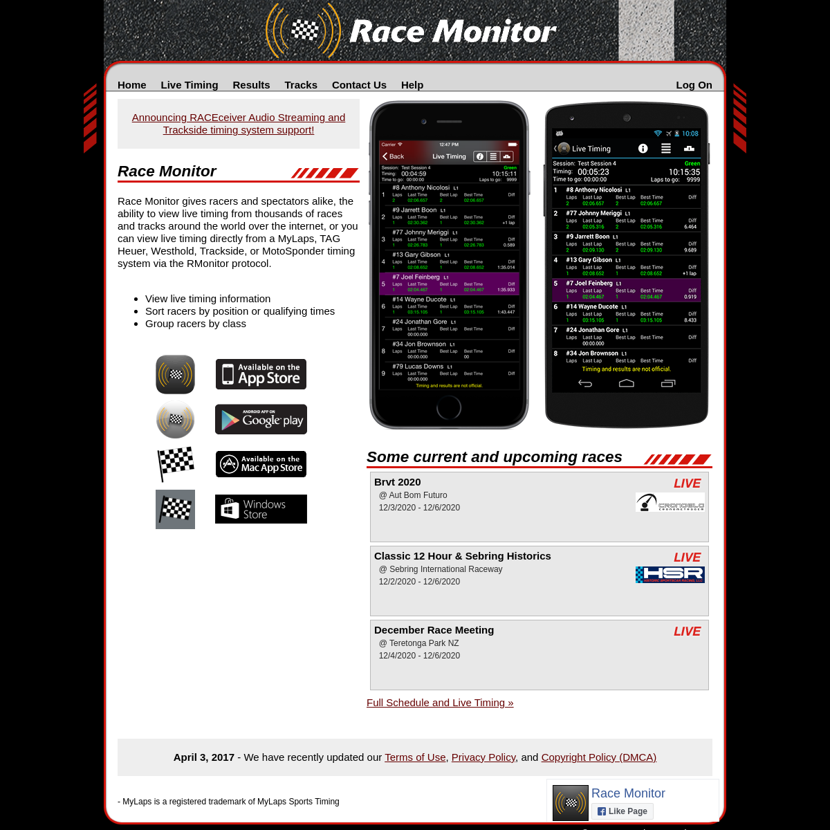 A complete backup of race-monitor.com