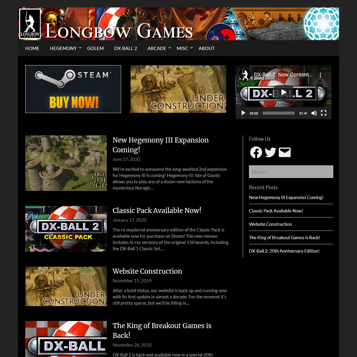 A complete backup of longbowgames.com