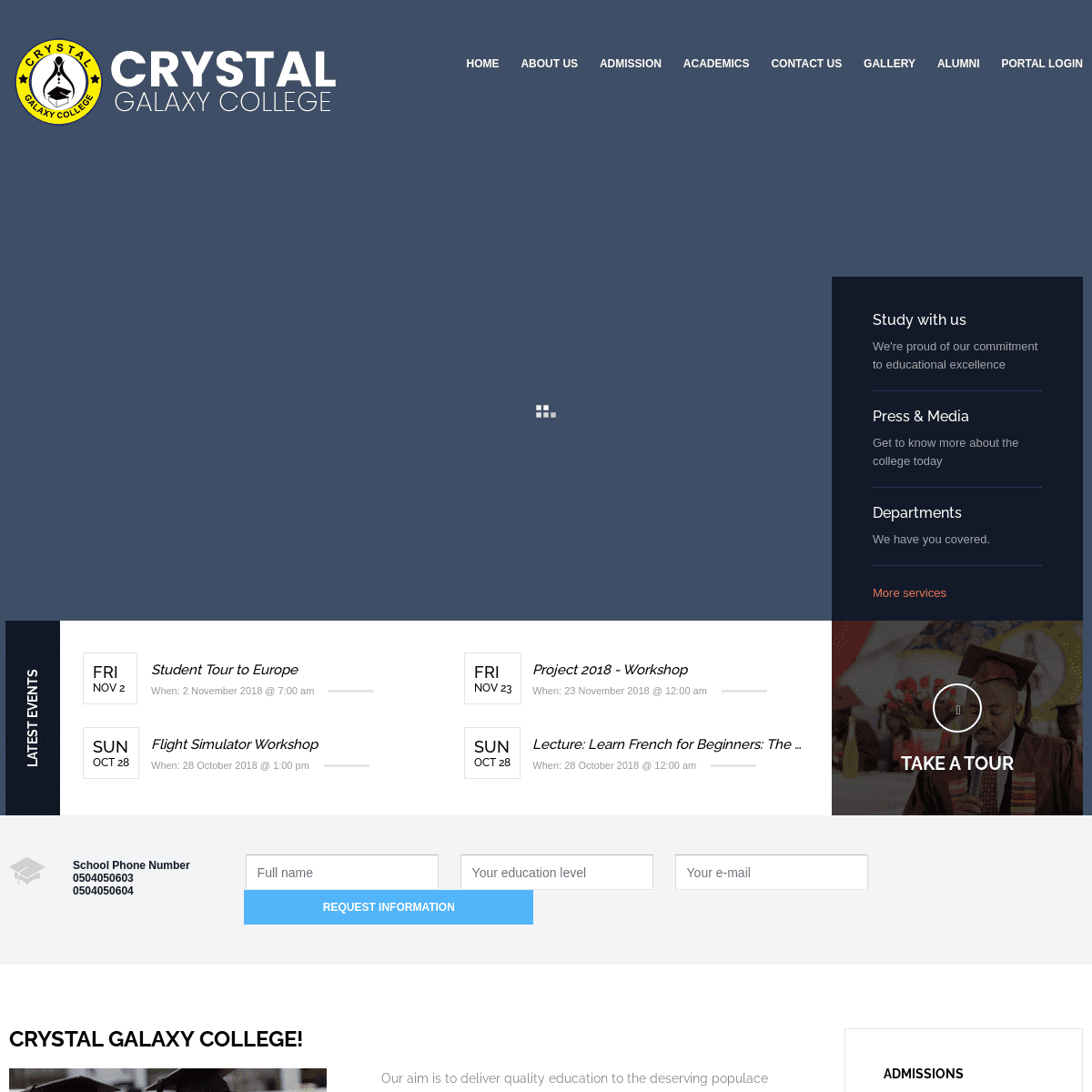 A complete backup of https://crystalgalaxycollege.com