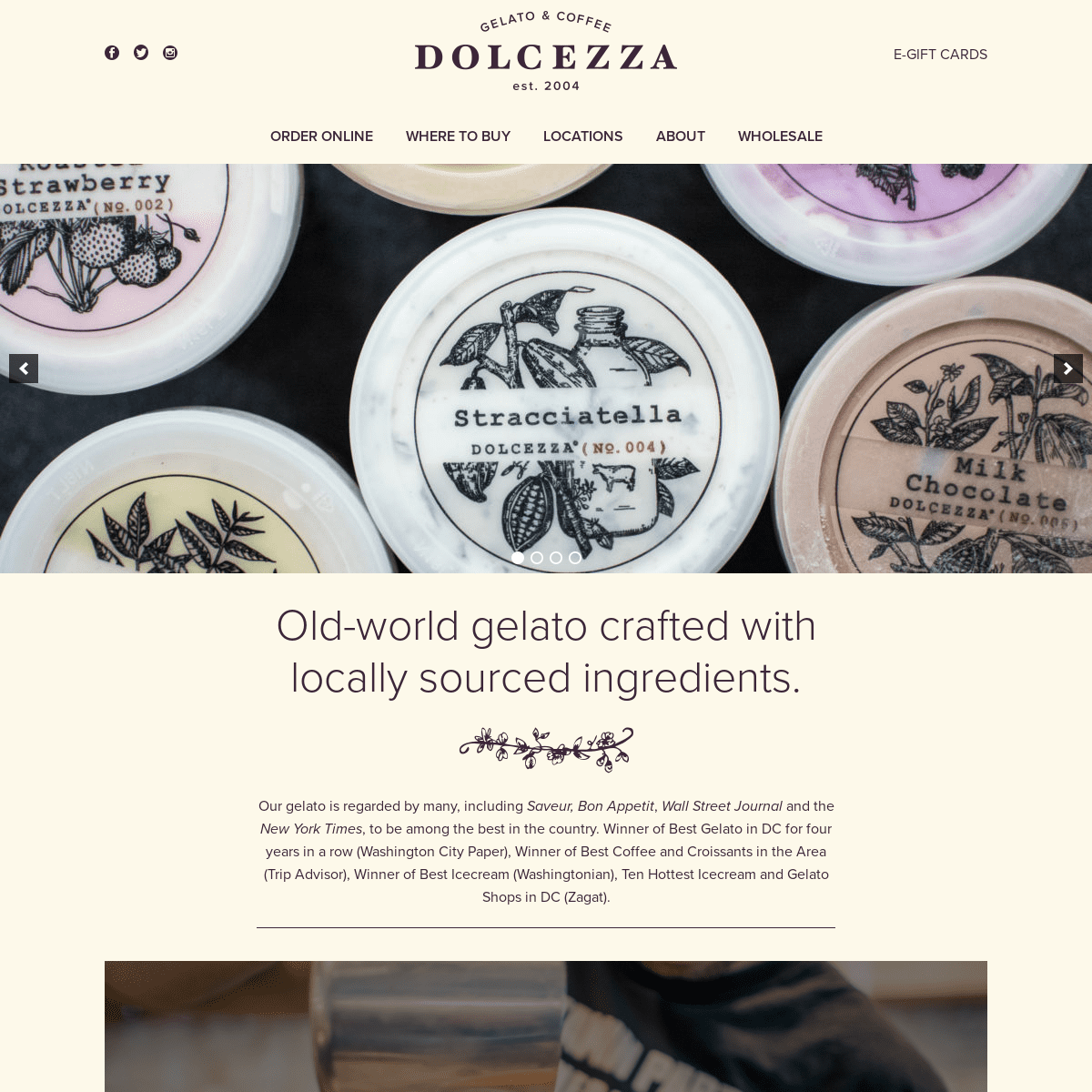A complete backup of https://dolcezzagelato.com