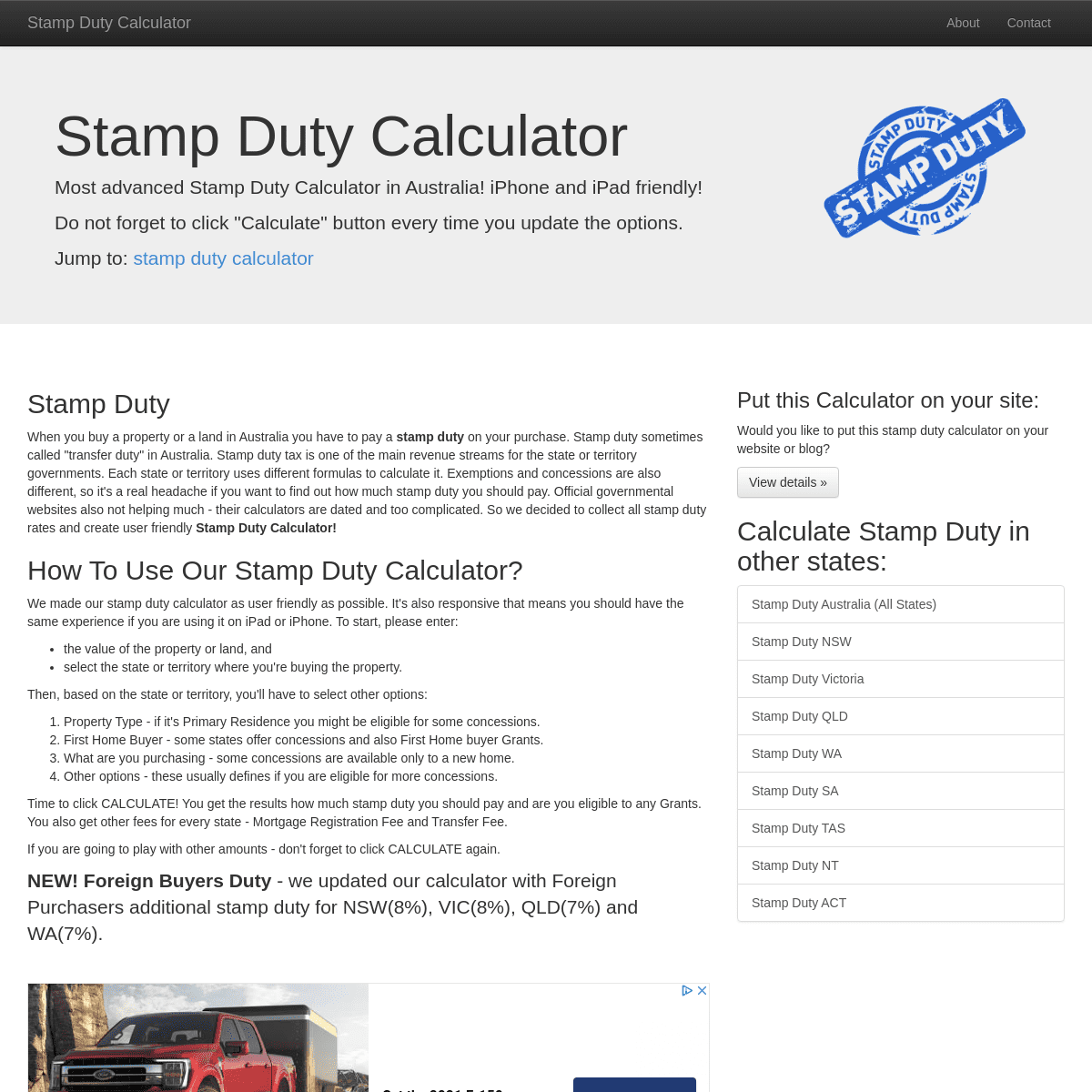 A complete backup of https://stampdutycalc.com.au