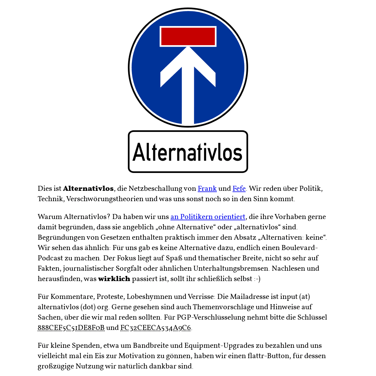 A complete backup of https://alternativlos.org
