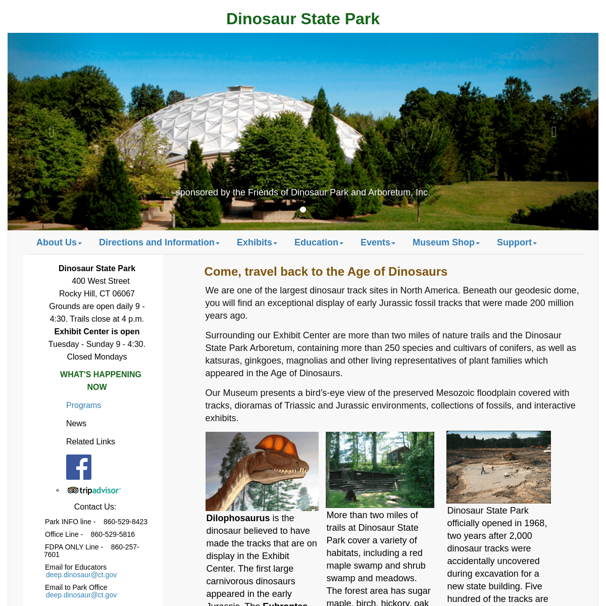 A complete backup of https://dinosaurstatepark.org