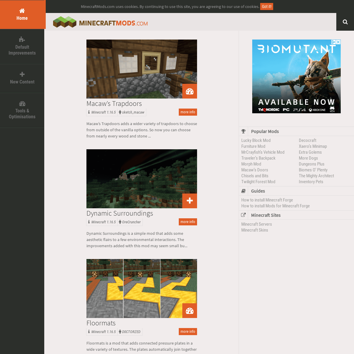 A complete backup of https://minecraftmods.com