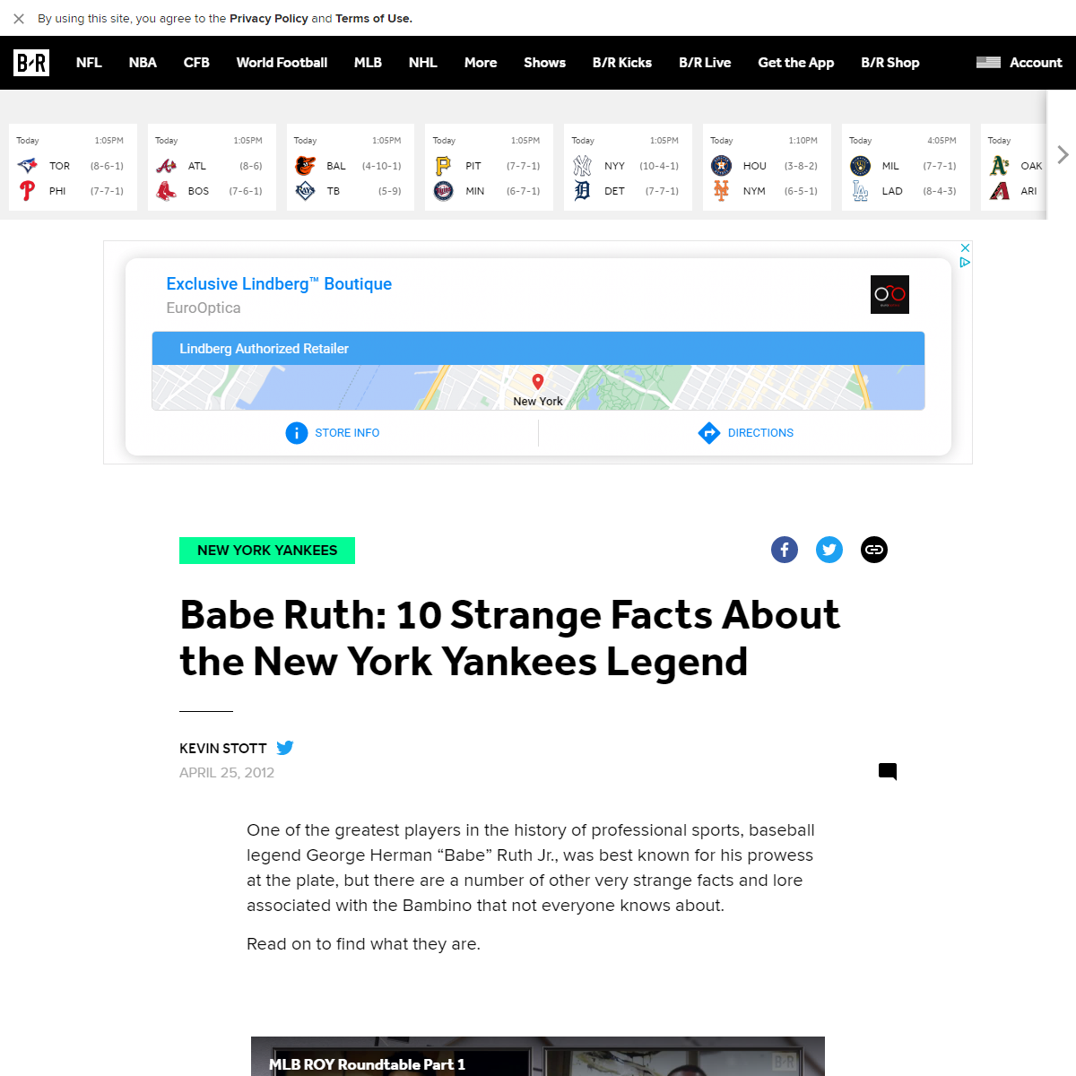 A complete backup of https://bleacherreport.com/articles/1159341-babe-ruth-10-strange-facts-about-the-new-york-yankees-legend
