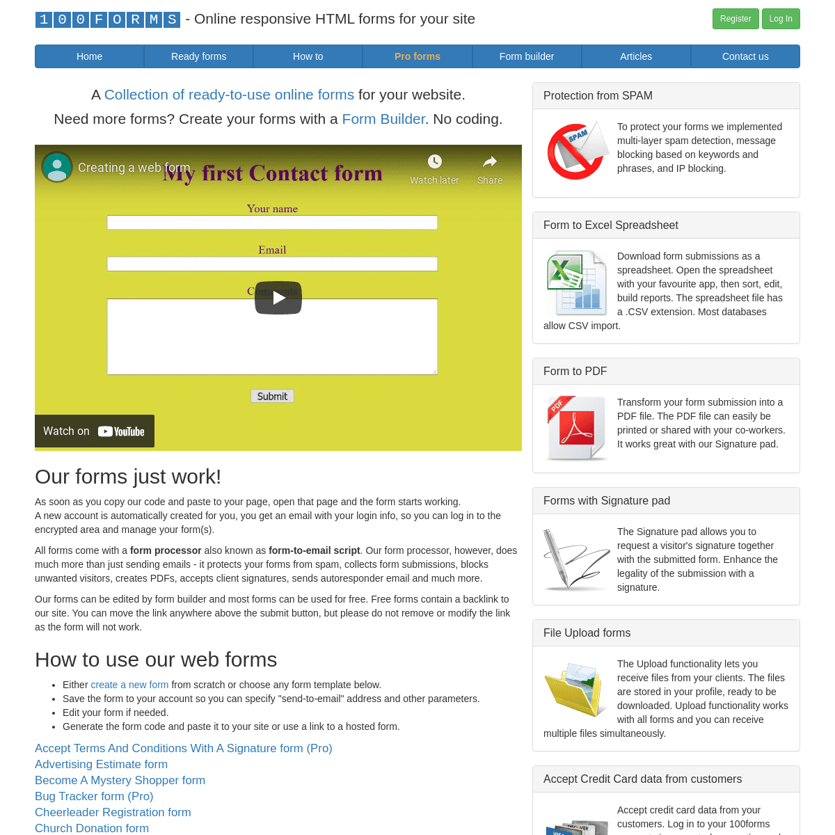 A complete backup of https://100forms.com
