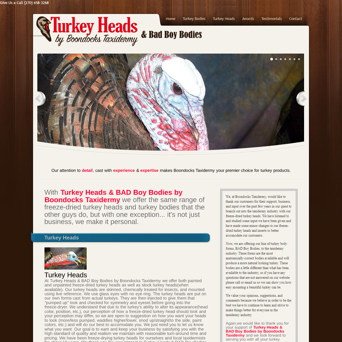 A complete backup of http://turkeyheads.net/