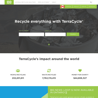 A complete backup of https://terracycle.ca