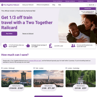 A complete backup of https://twotogether-railcard.co.uk