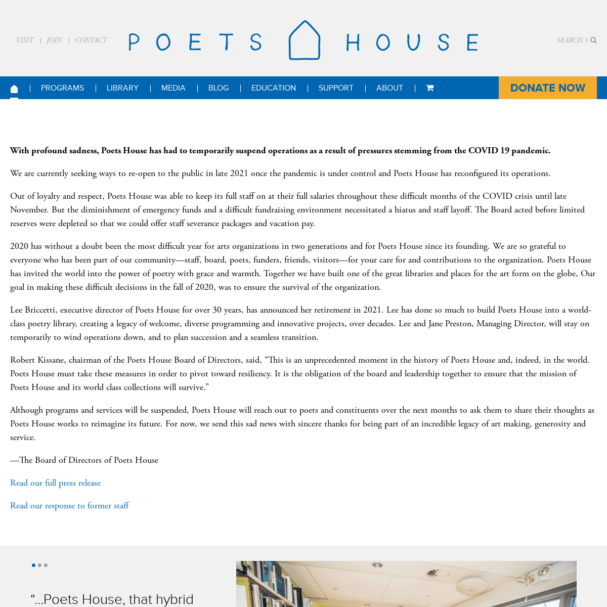 A complete backup of https://poetshouse.org