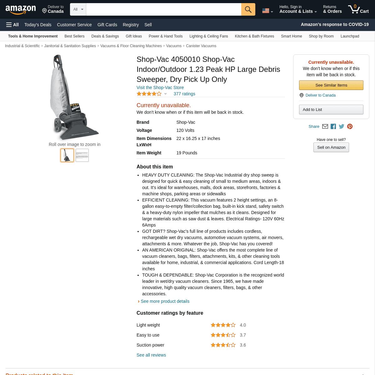 A complete backup of https://www.amazon.com/Shop-Vac-4050010-Outdoor-8-Gallon-Collection/dp/B00018ALEQ