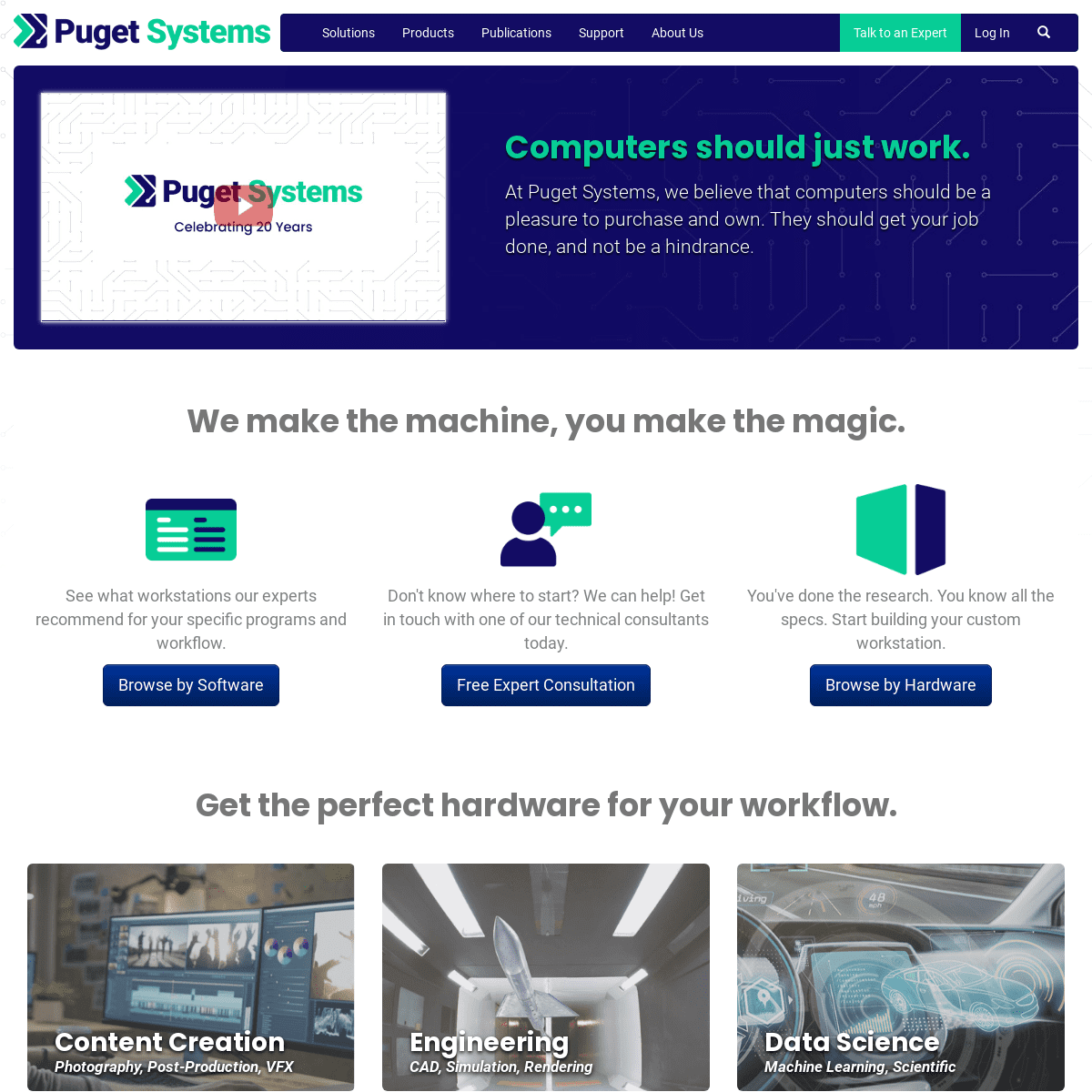 A complete backup of https://pugetsystems.com
