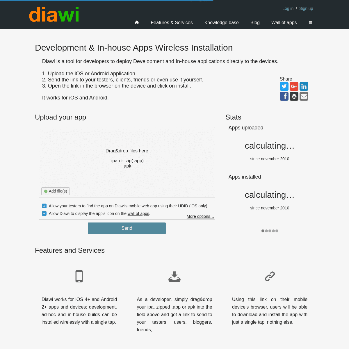 A complete backup of https://diawi.com