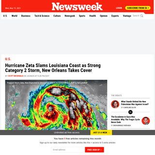 A complete backup of https://www.newsweek.com/hurricane-zeta-slams-louisiana-coast-strong-category-2-storm-new-orleans-takes-cov