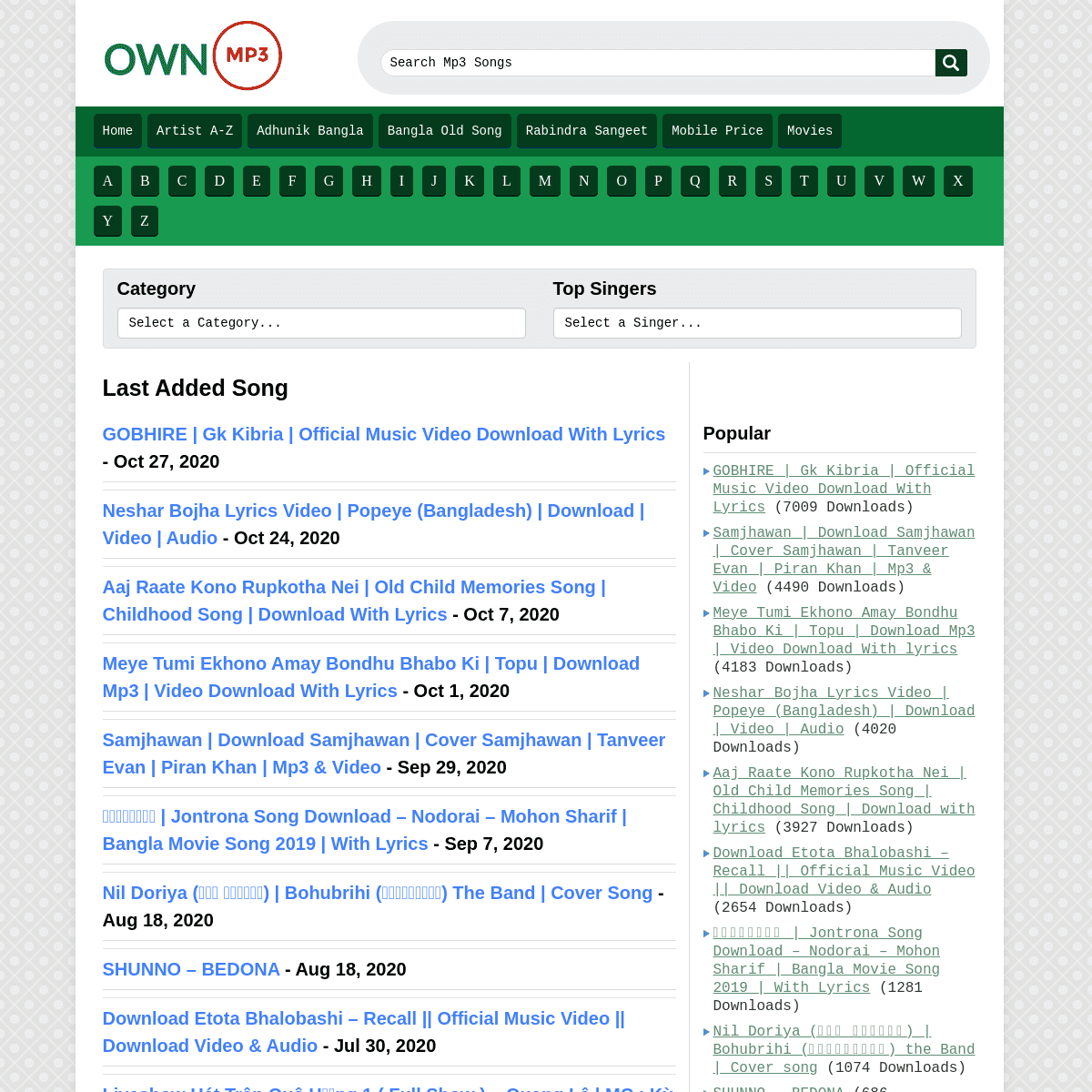 A complete backup of https://ownmp3.com