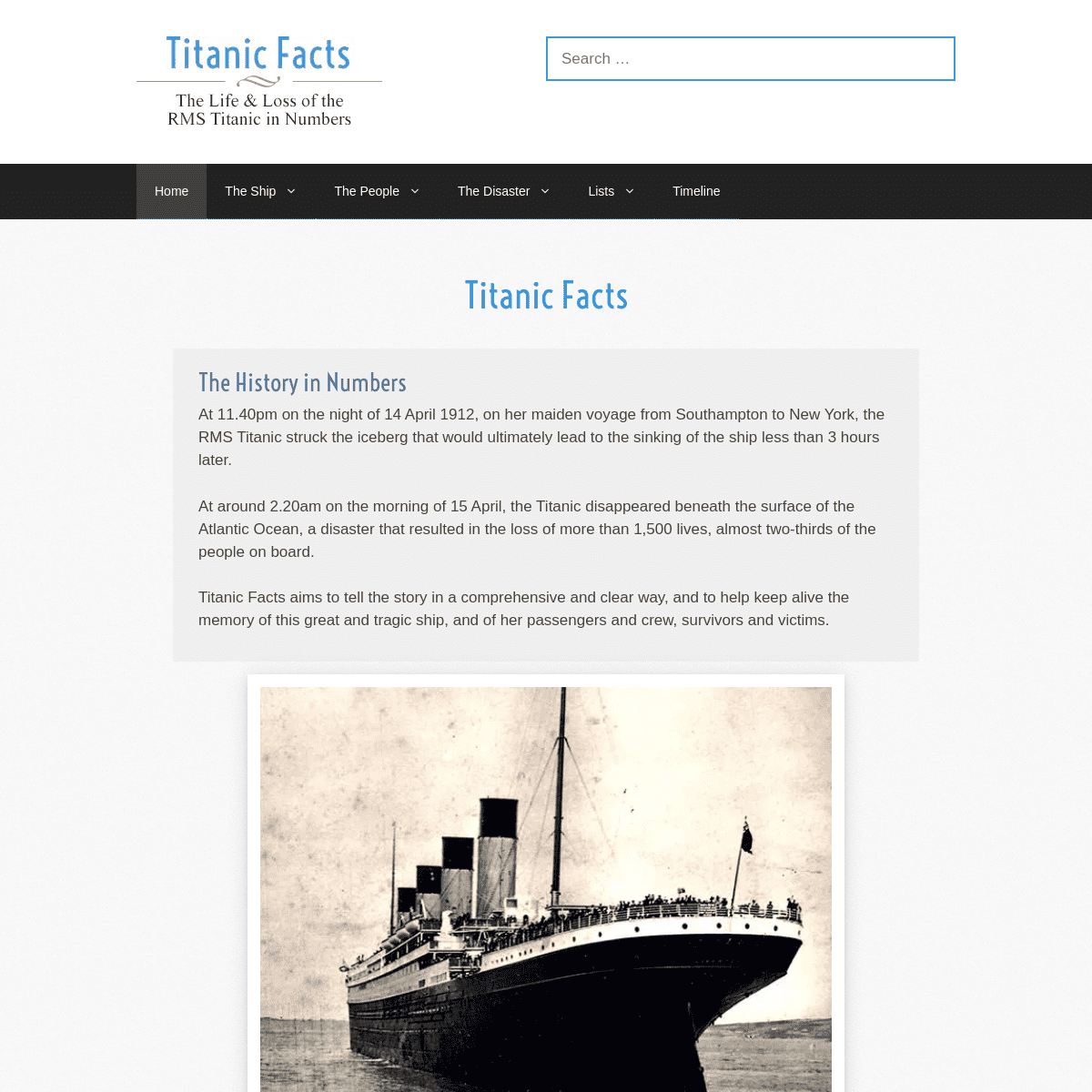 A complete backup of https://titanicfacts.net