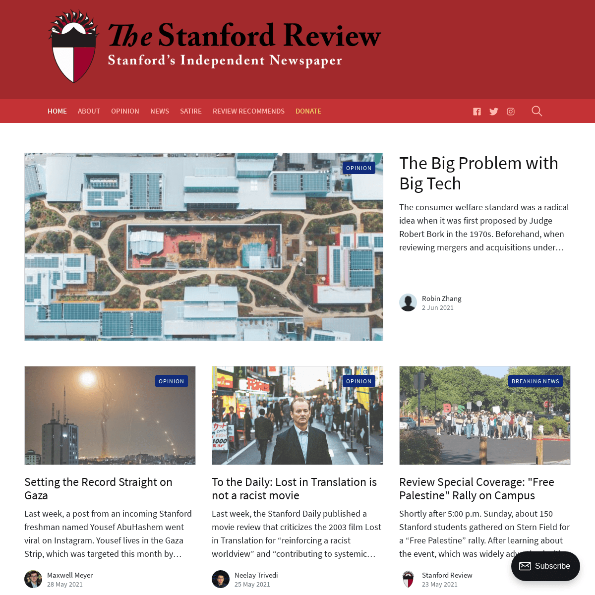 A complete backup of https://stanfordreview.org