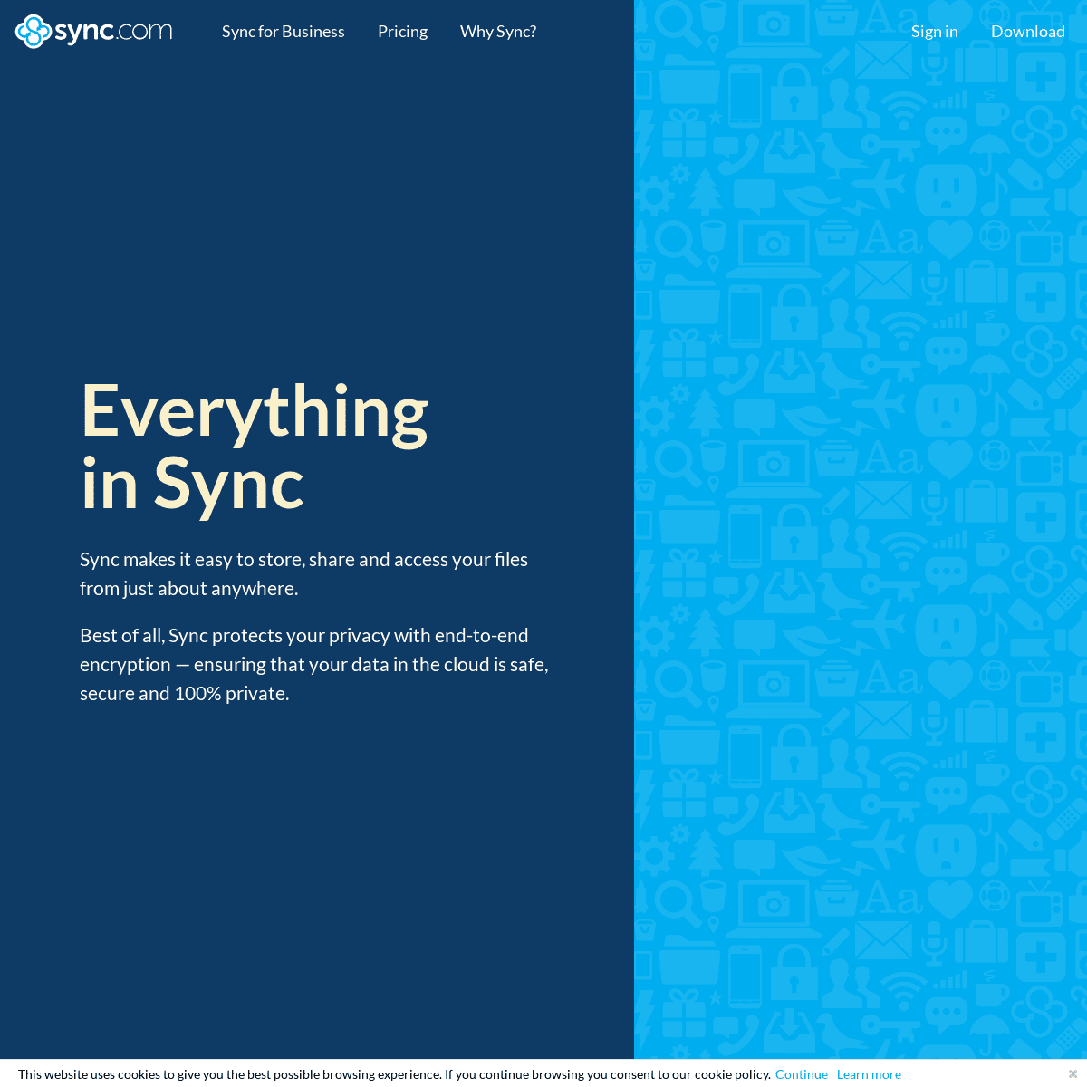 A complete backup of https://sync.com
