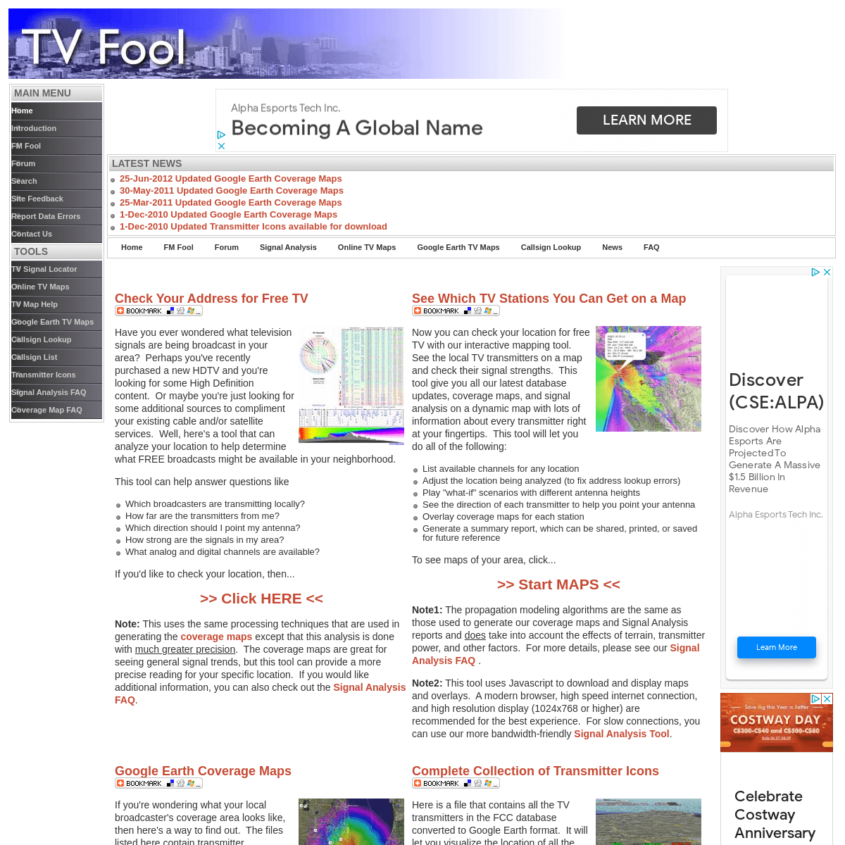 A complete backup of https://tvfool.com