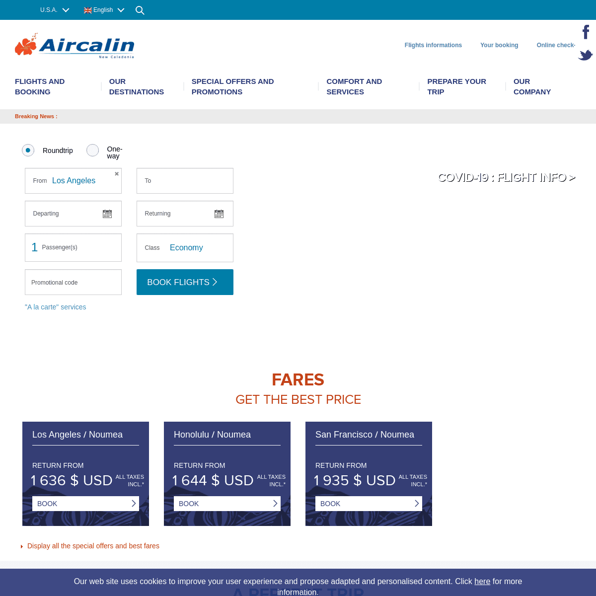 A complete backup of https://aircalin.com