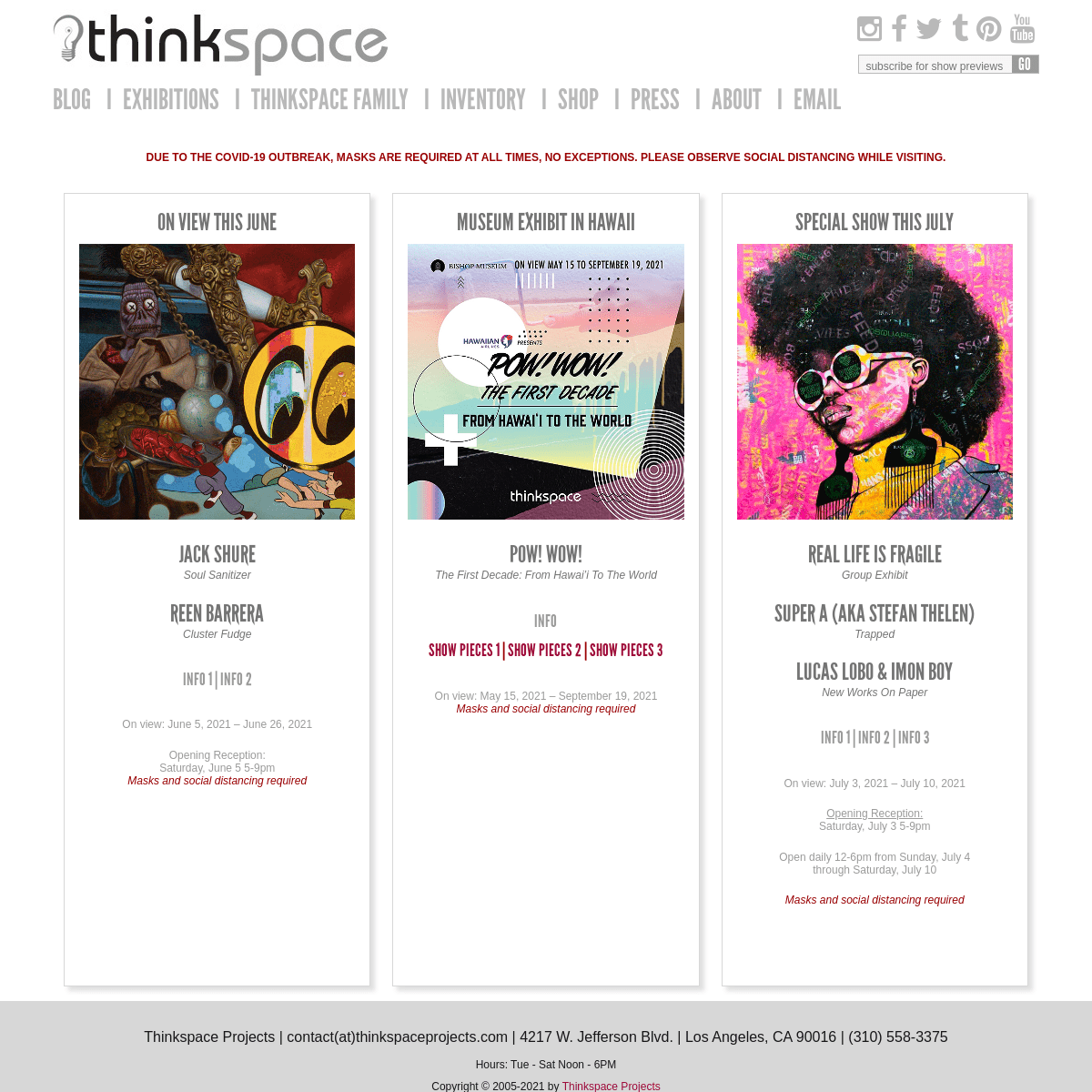 A complete backup of https://thinkspacegallery.com