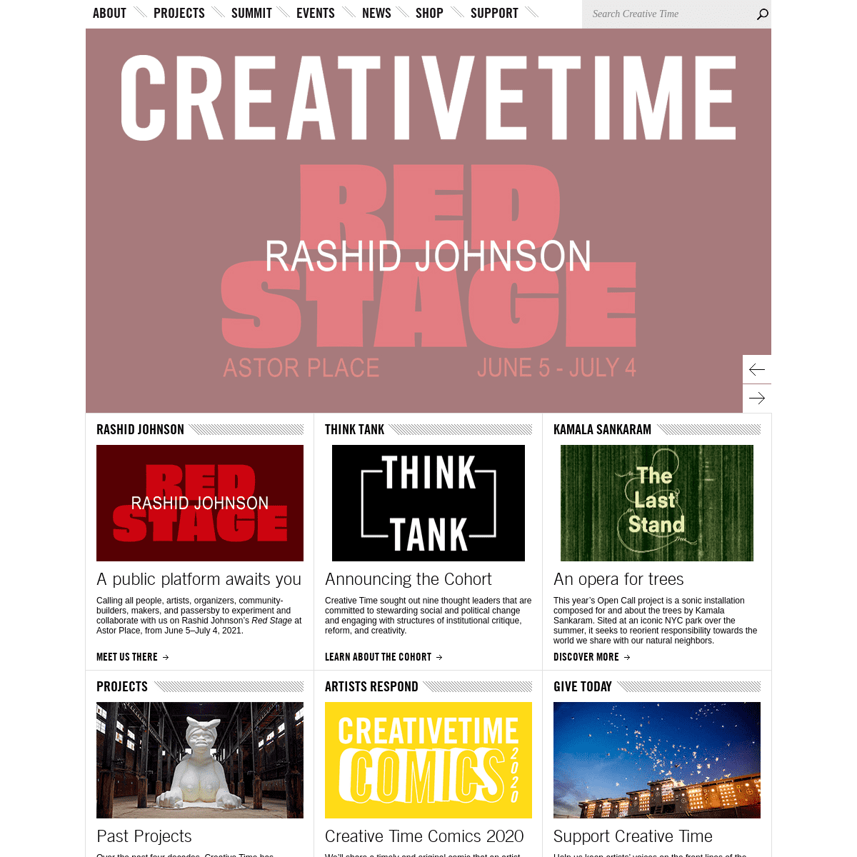 A complete backup of https://creativetime.org