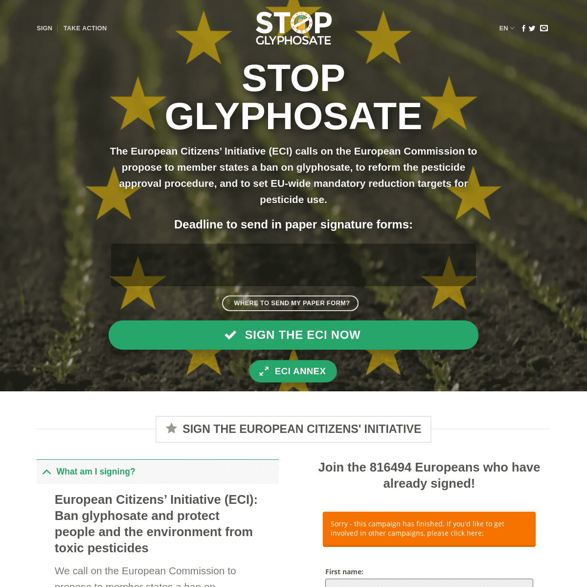 A complete backup of https://stopglyphosate.org