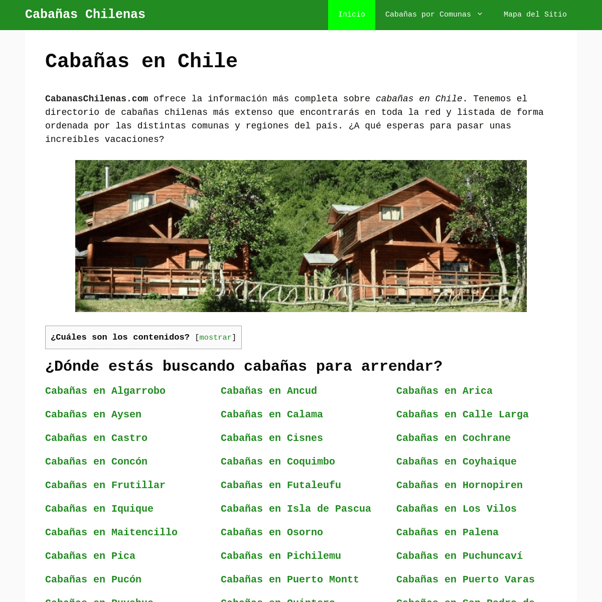 A complete backup of https://cabanaschilenas.com