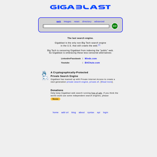 A complete backup of https://gigablast.com