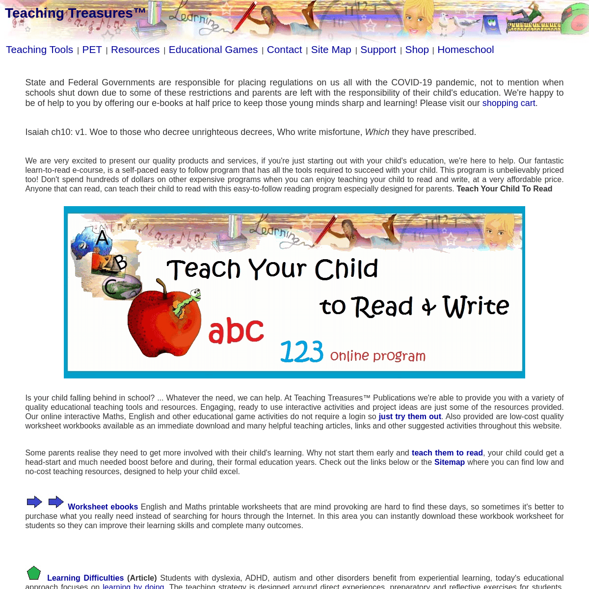 A complete backup of https://teachingtreasures.com.au