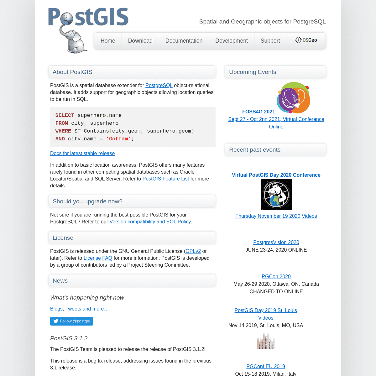 A complete backup of https://postgis.net